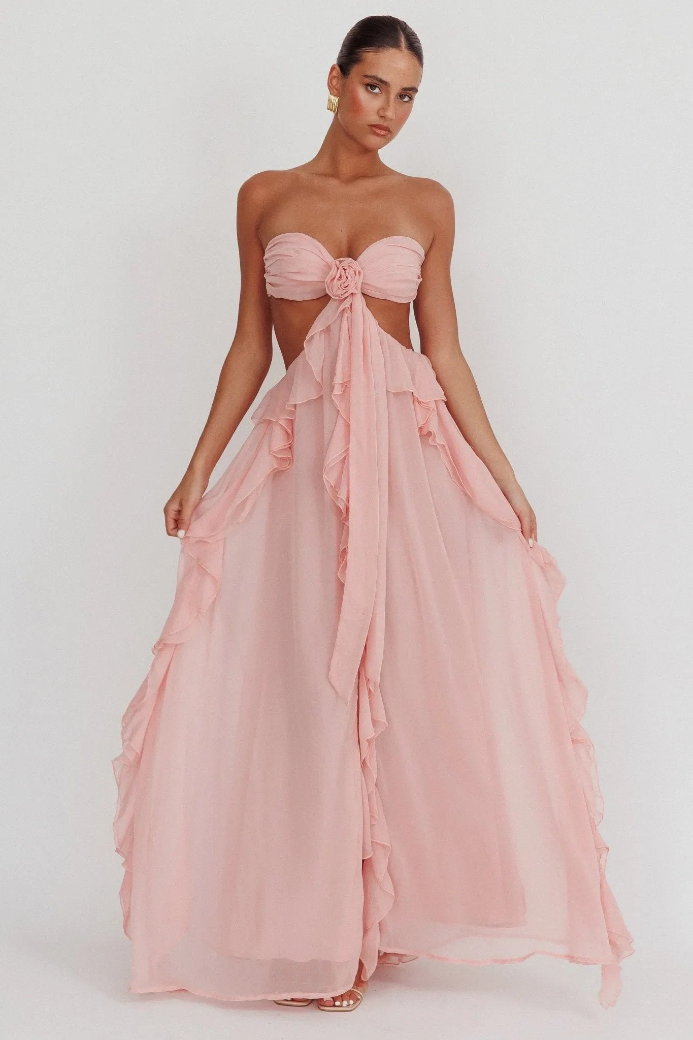 BELLE RUFFLE MAXI DRESS