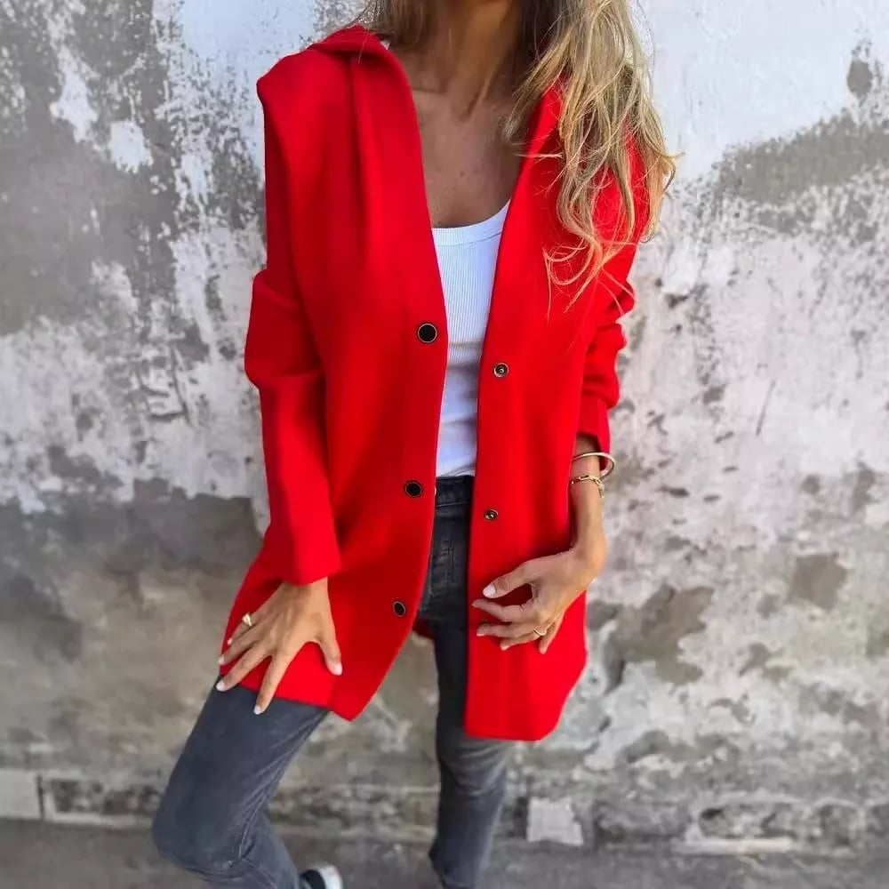 Casual Single Breasted Hooded Jacket