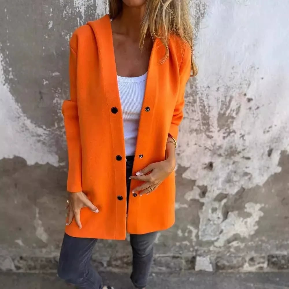 Casual Single Breasted Hooded Jacket