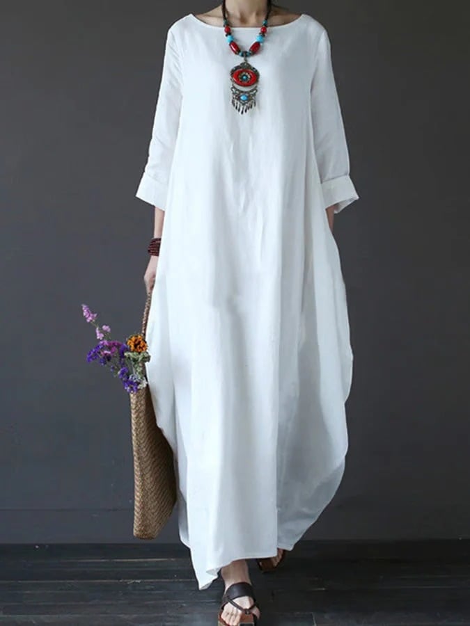 Linen Dress with Natural Elegance