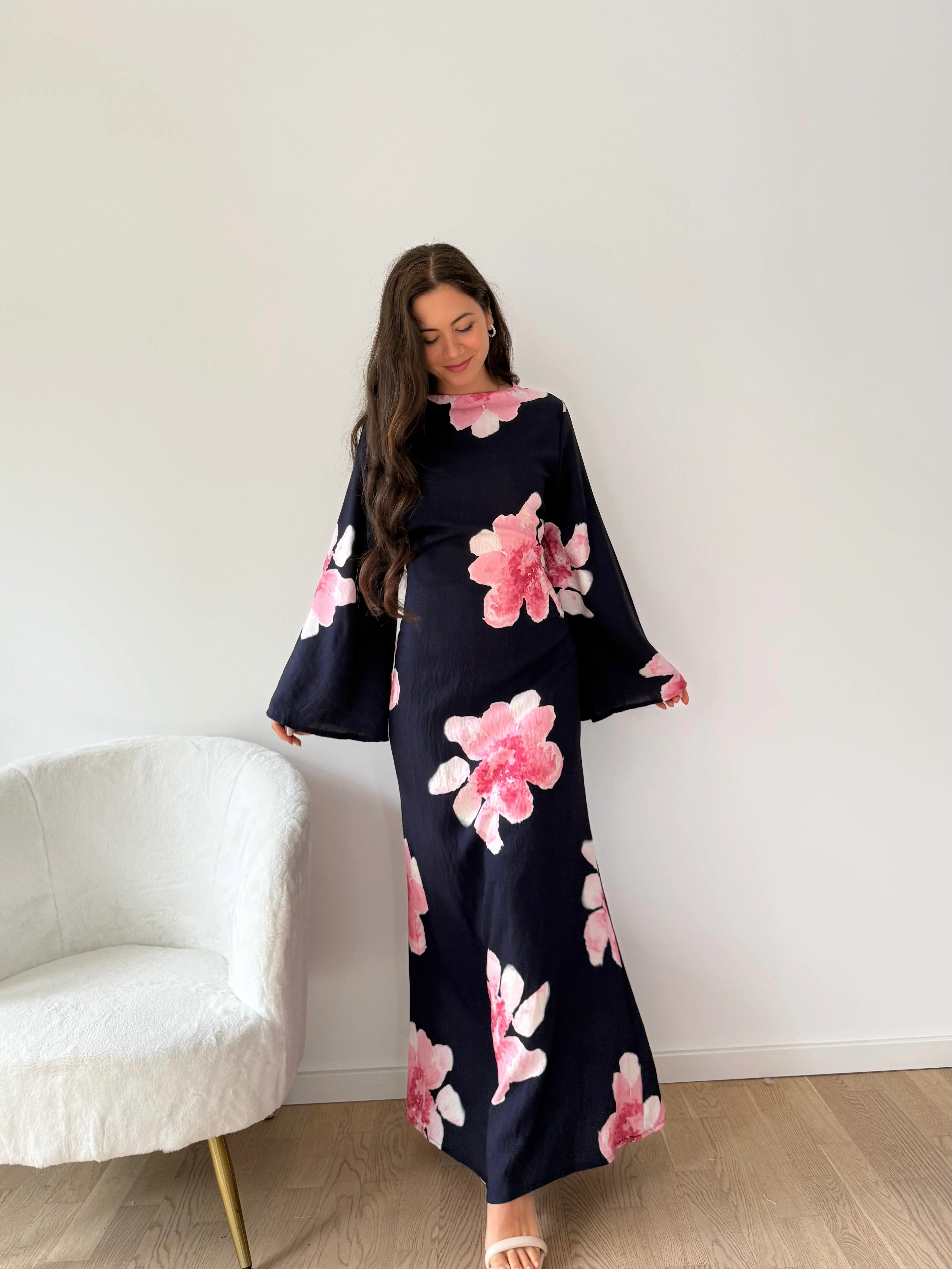 Almost Gone! Ankle-Length Floral Maxi Dress(BUY 2 FREE SHIPPING)