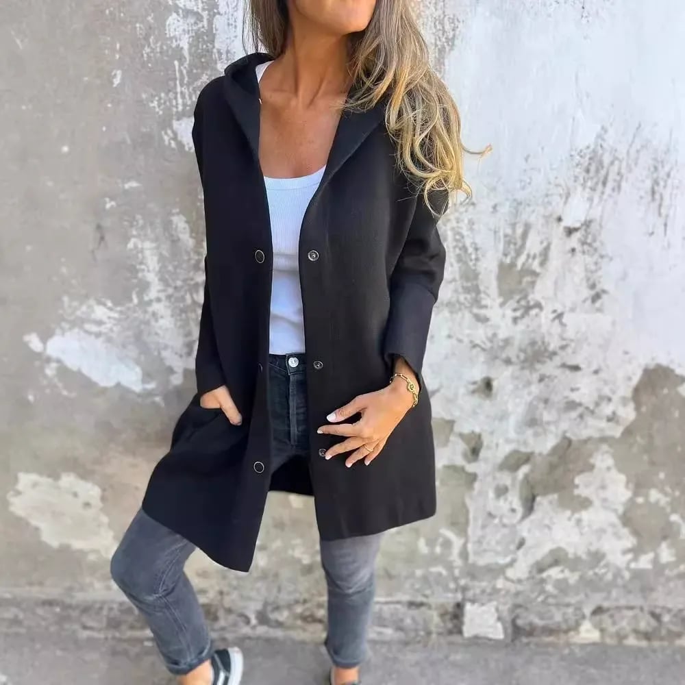 Casual Single Breasted Hooded Jacket