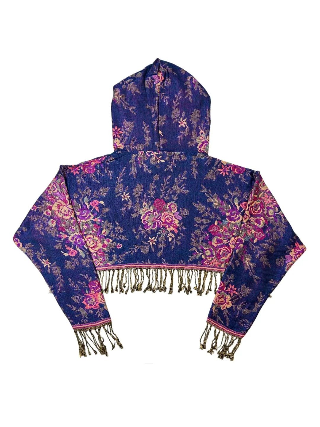 Cashmere Pashmina Cropped Hoodie(FREE SHIPPING)
