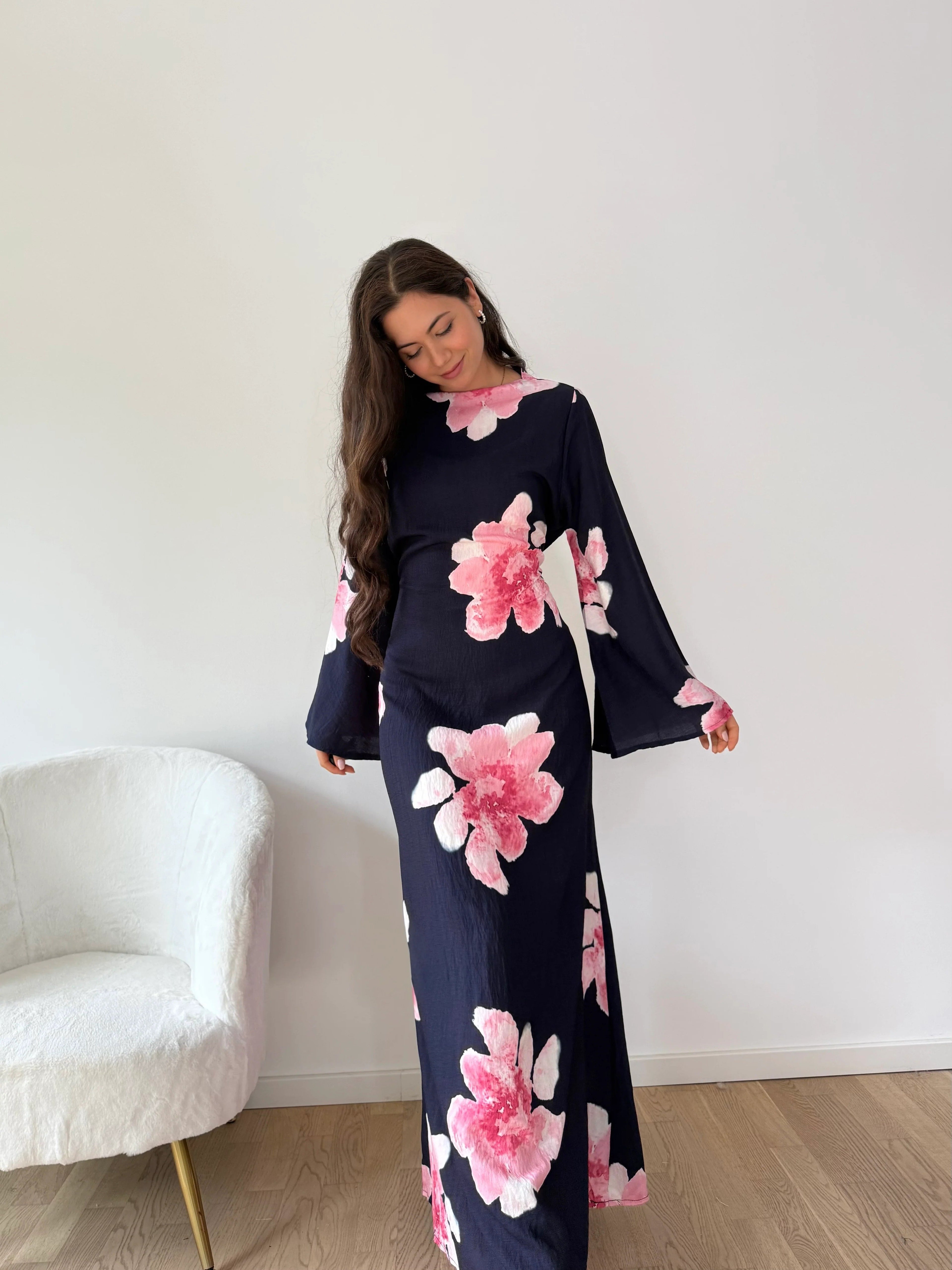 Almost Gone! Ankle-Length Floral Maxi Dress(BUY 2 FREE SHIPPING)
