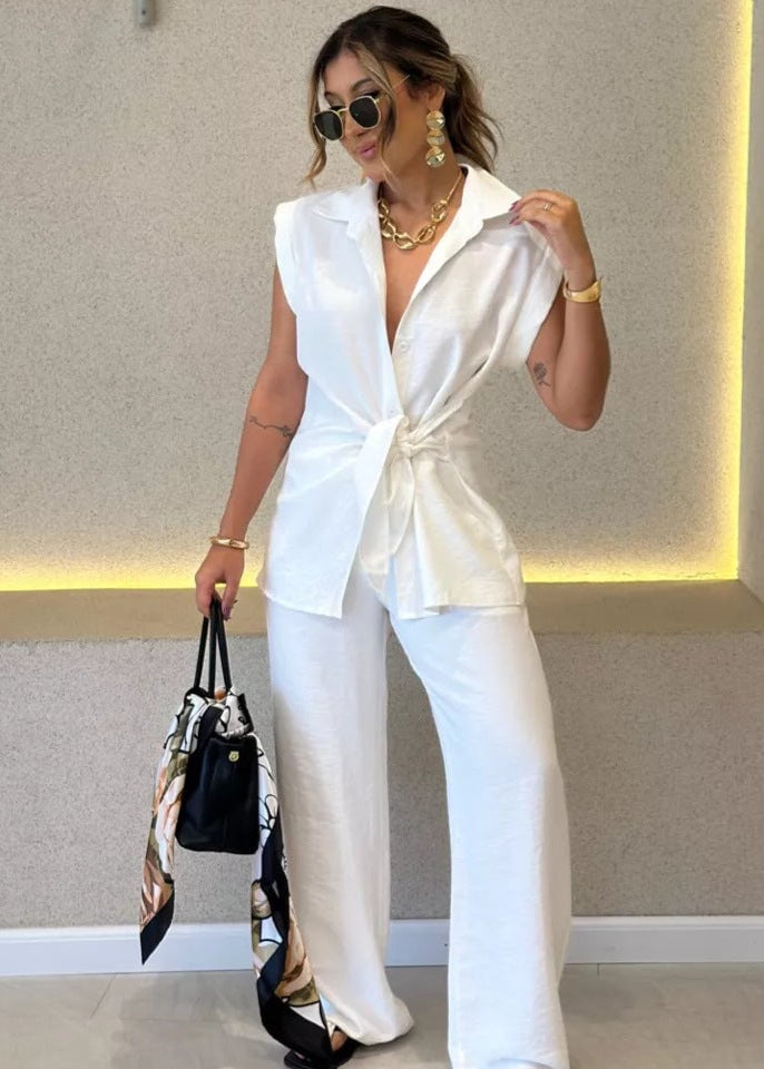 Chic Tie-Front Outfit Set