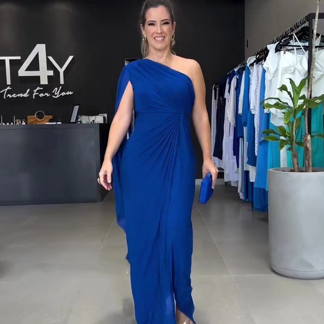 Fashion Raglan Sleeve Split Dress