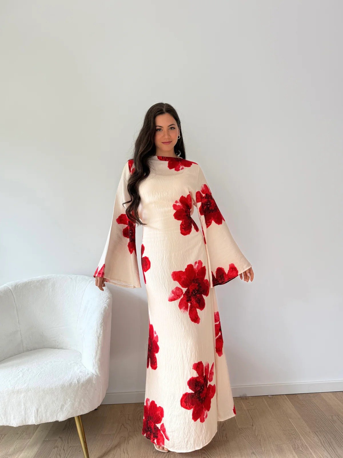 Almost Gone! Ankle-Length Floral Maxi Dress(BUY 2 FREE SHIPPING)