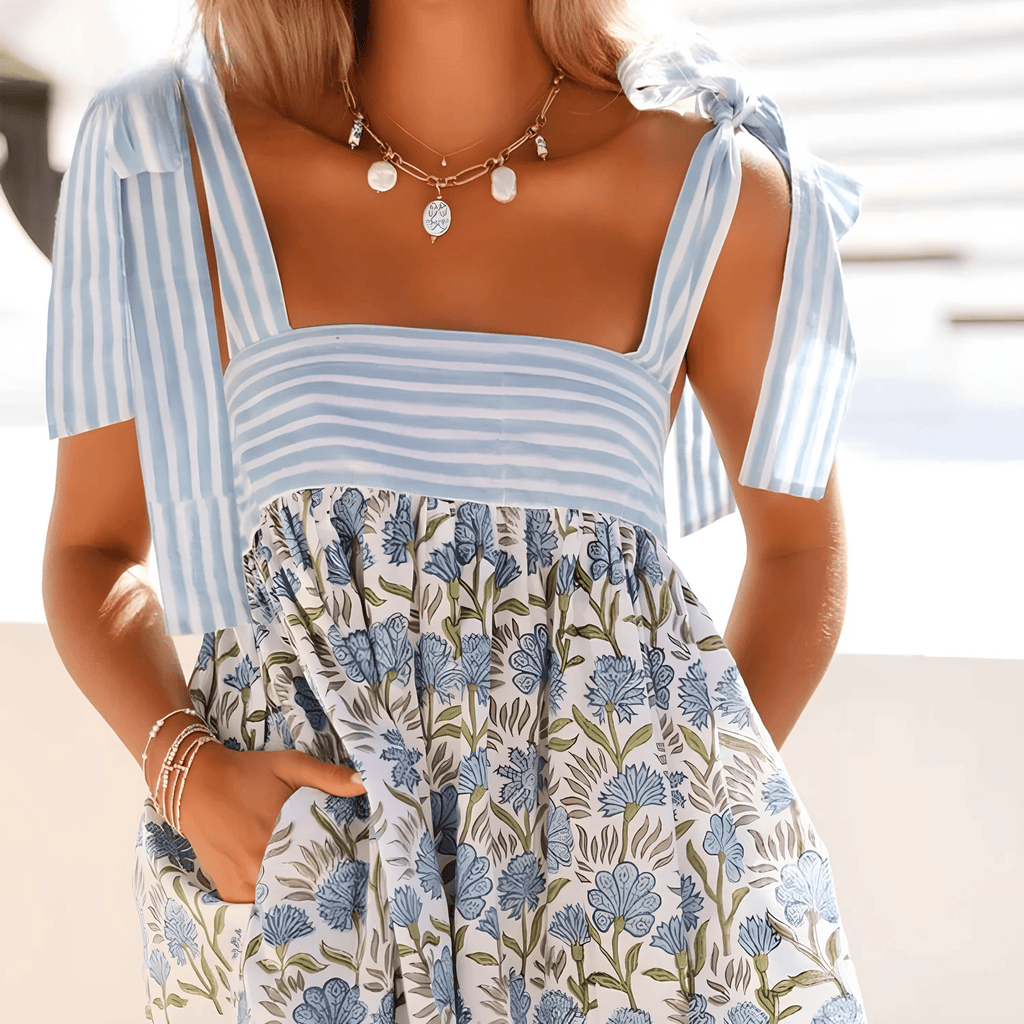 French Floral Relaxed Fit Casual Mini Skirt