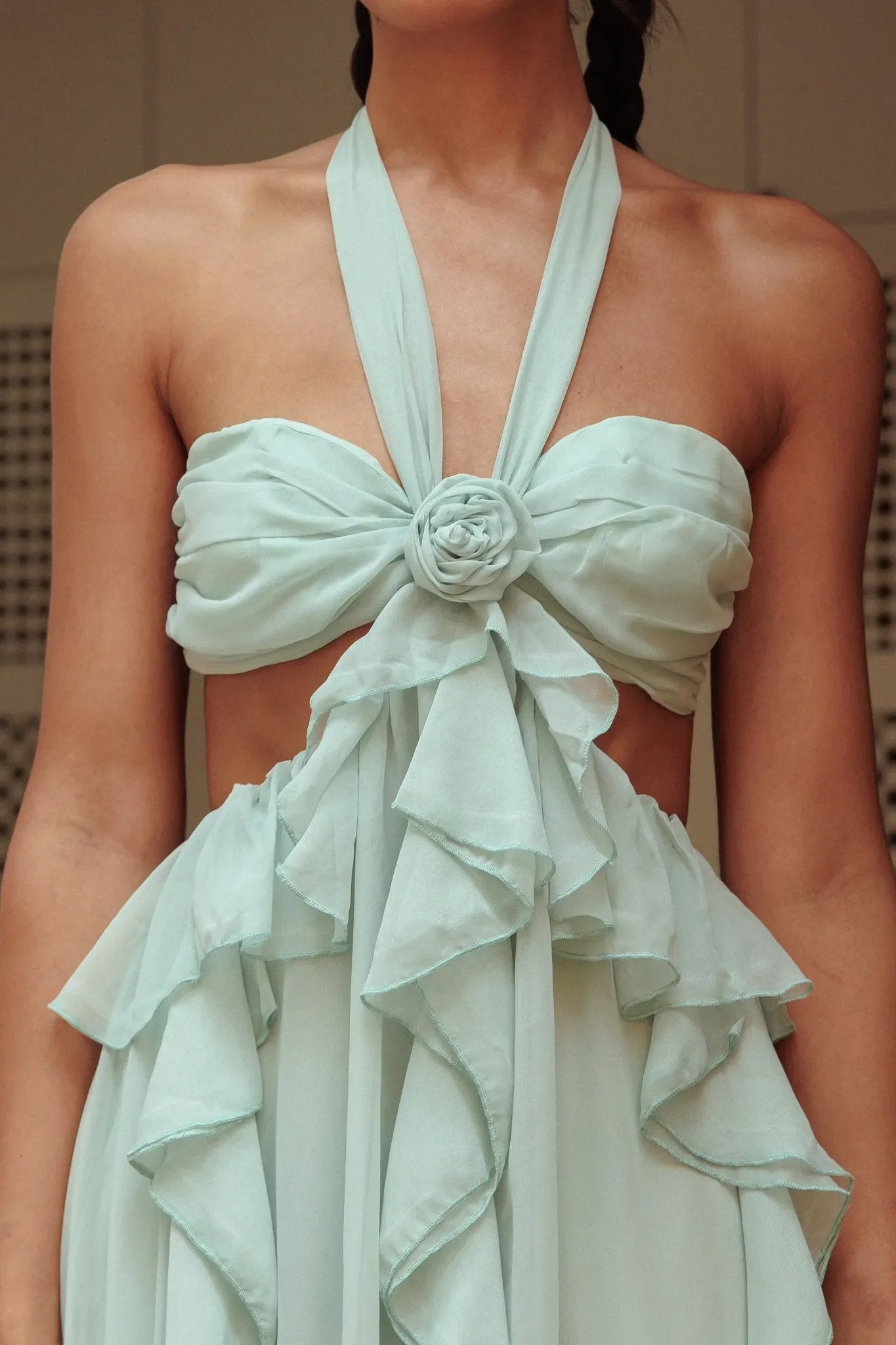 BELLE RUFFLE MAXI DRESS