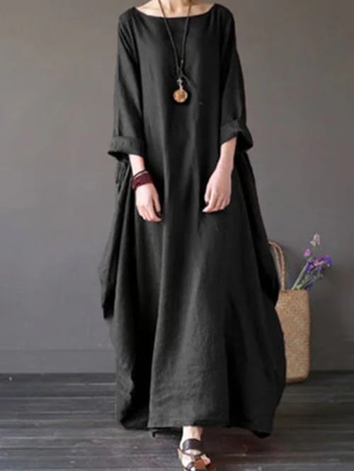 Linen Dress with Natural Elegance