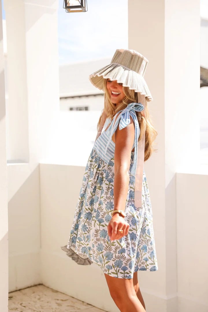 French Floral Relaxed Fit Casual Mini Skirt