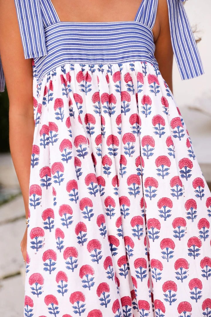 French Floral Relaxed Fit Casual Mini Skirt