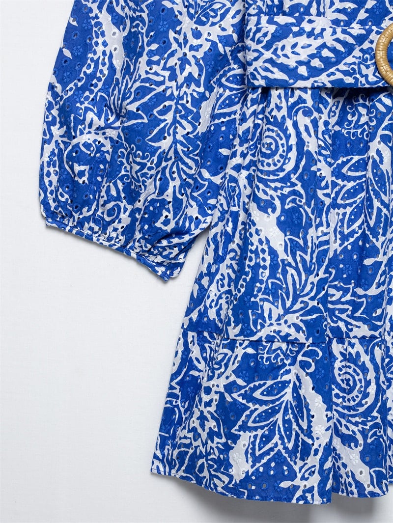 CHARLOTTE | Boho Belted Mini Dress