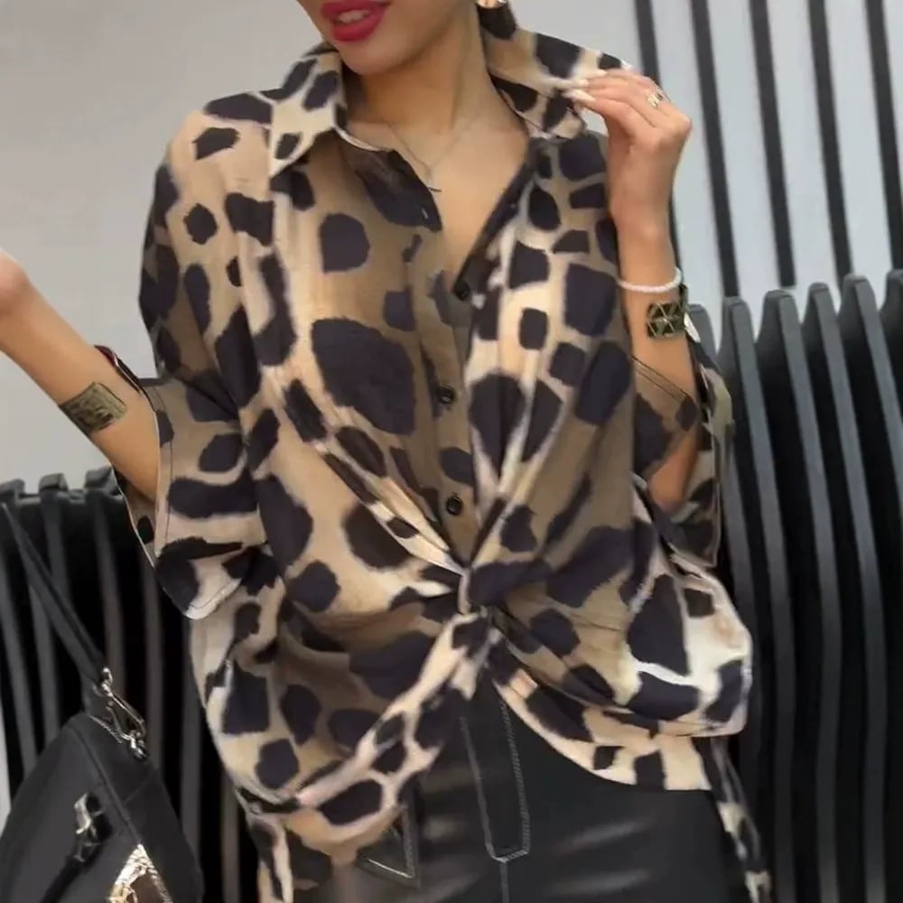 Leopard Print Loose Shirt