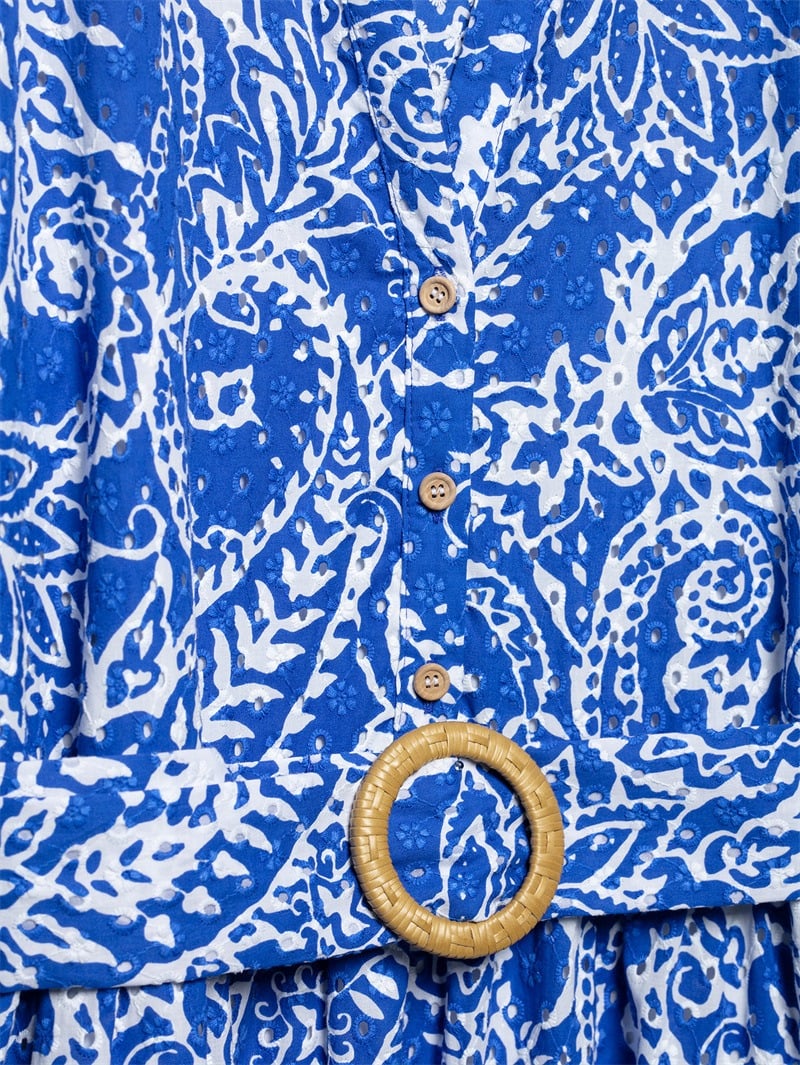 CHARLOTTE | Boho Belted Mini Dress
