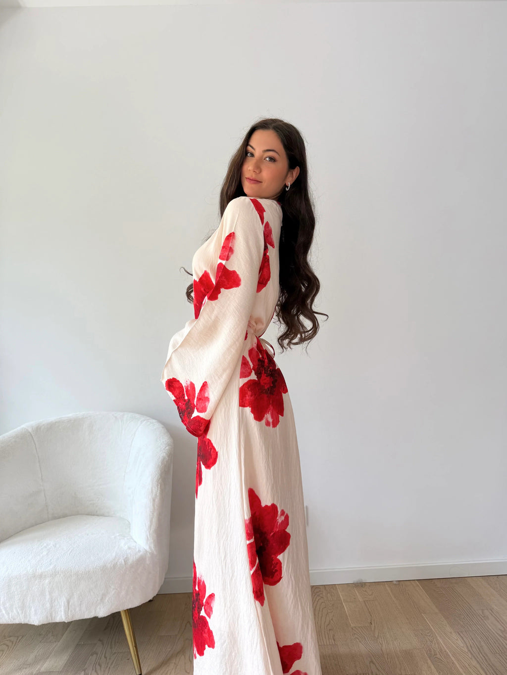 Almost Gone! Ankle-Length Floral Maxi Dress(BUY 2 FREE SHIPPING)