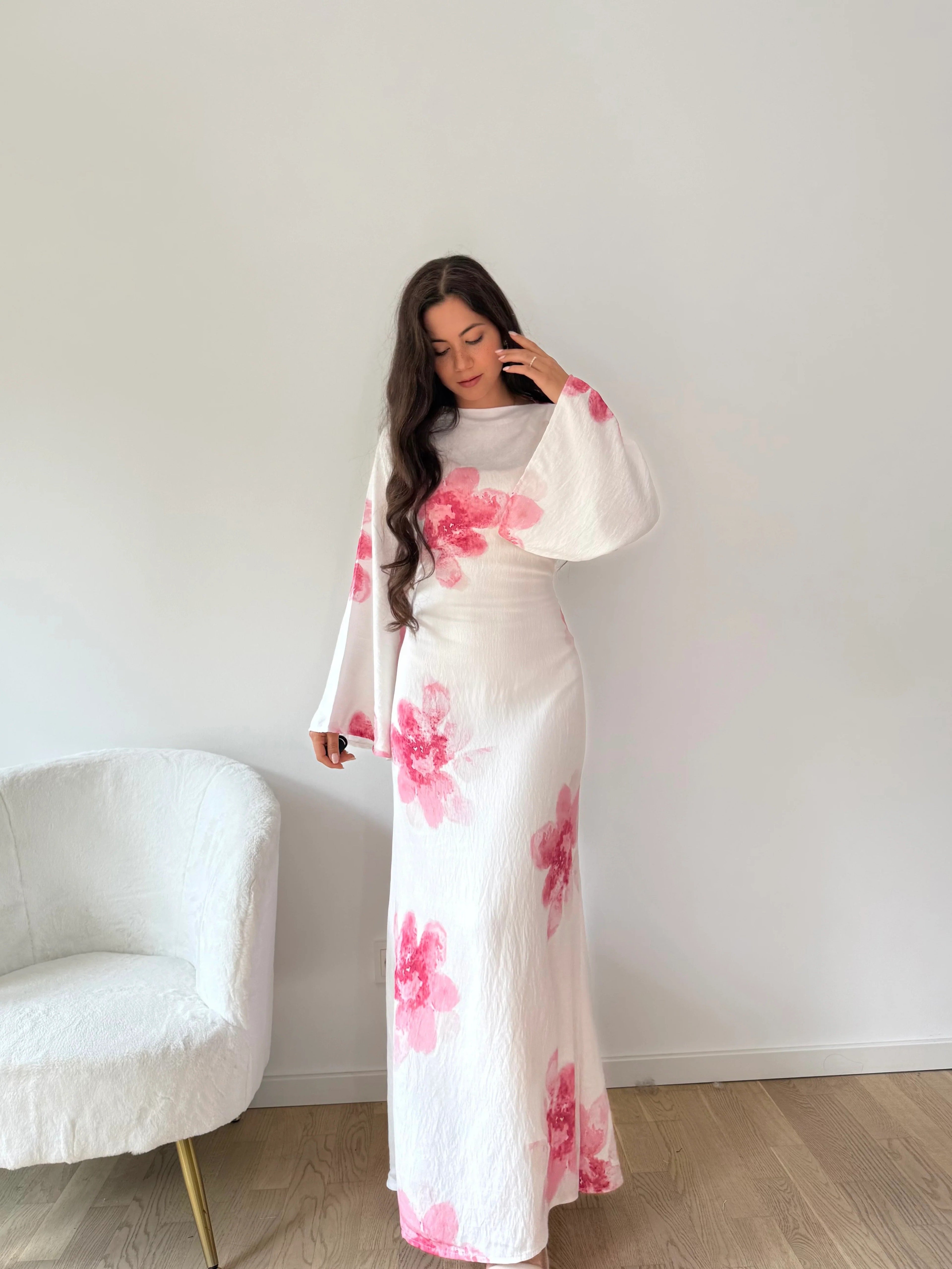 Almost Gone! Ankle-Length Floral Maxi Dress(BUY 2 FREE SHIPPING)