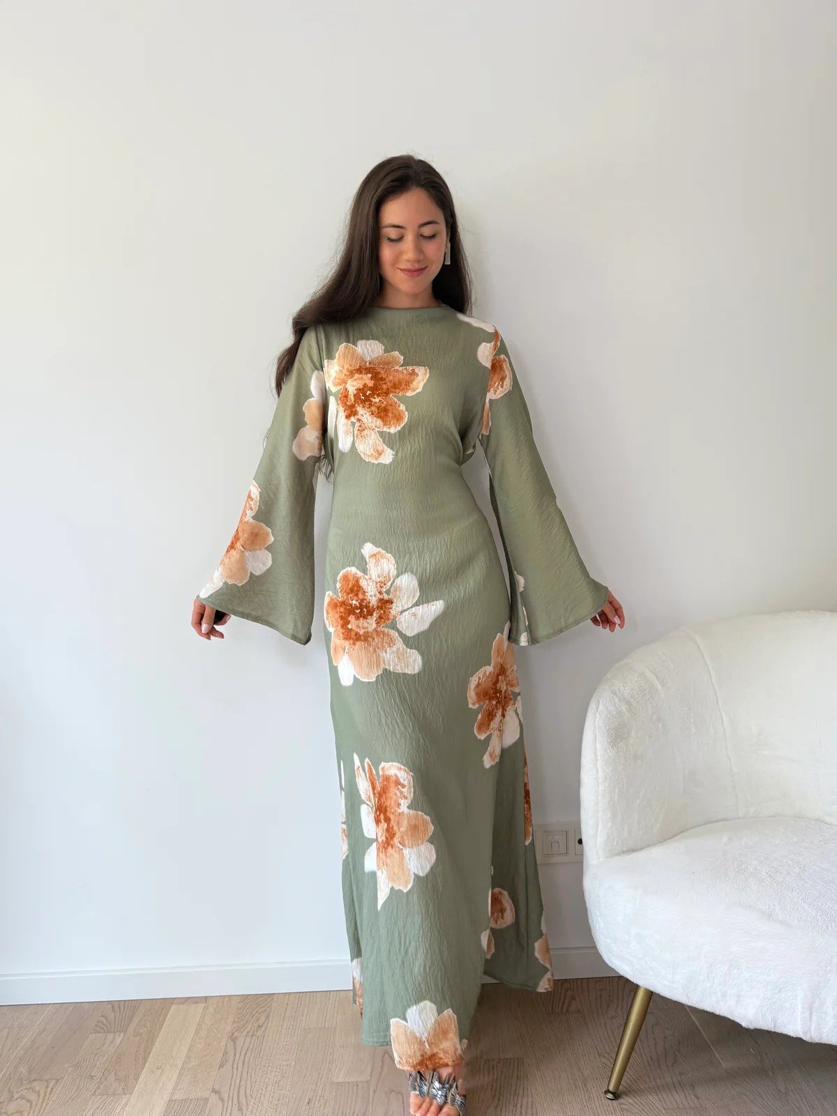 Almost Gone! Ankle-Length Floral Maxi Dress(BUY 2 FREE SHIPPING)