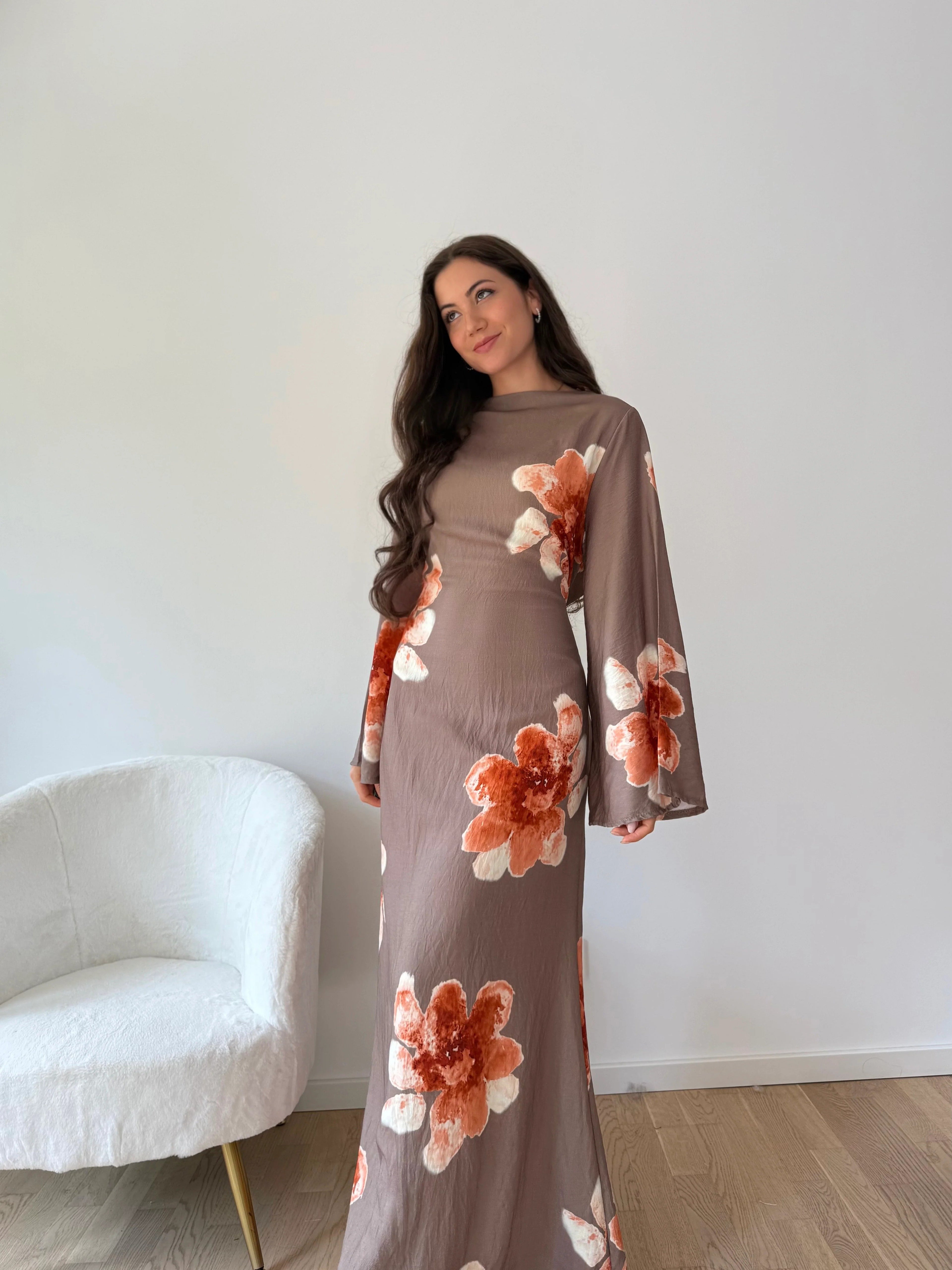 Almost Gone! Ankle-Length Floral Maxi Dress(BUY 2 FREE SHIPPING)