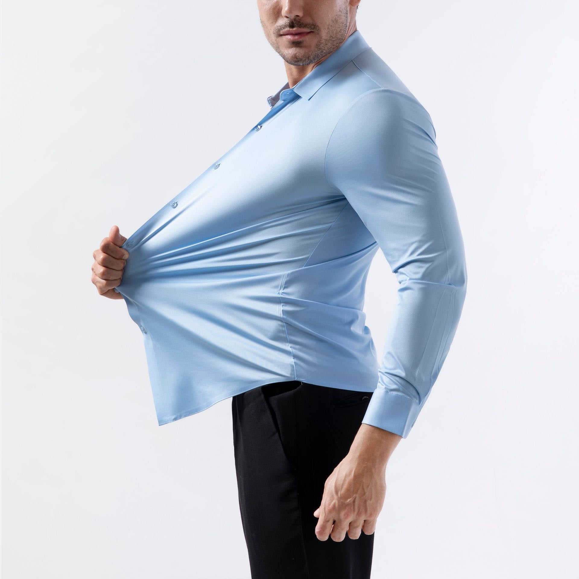 Men’s Slim Fit Stretch Wrinkle-free Shirt 🔥Buy 2 Free Shipping