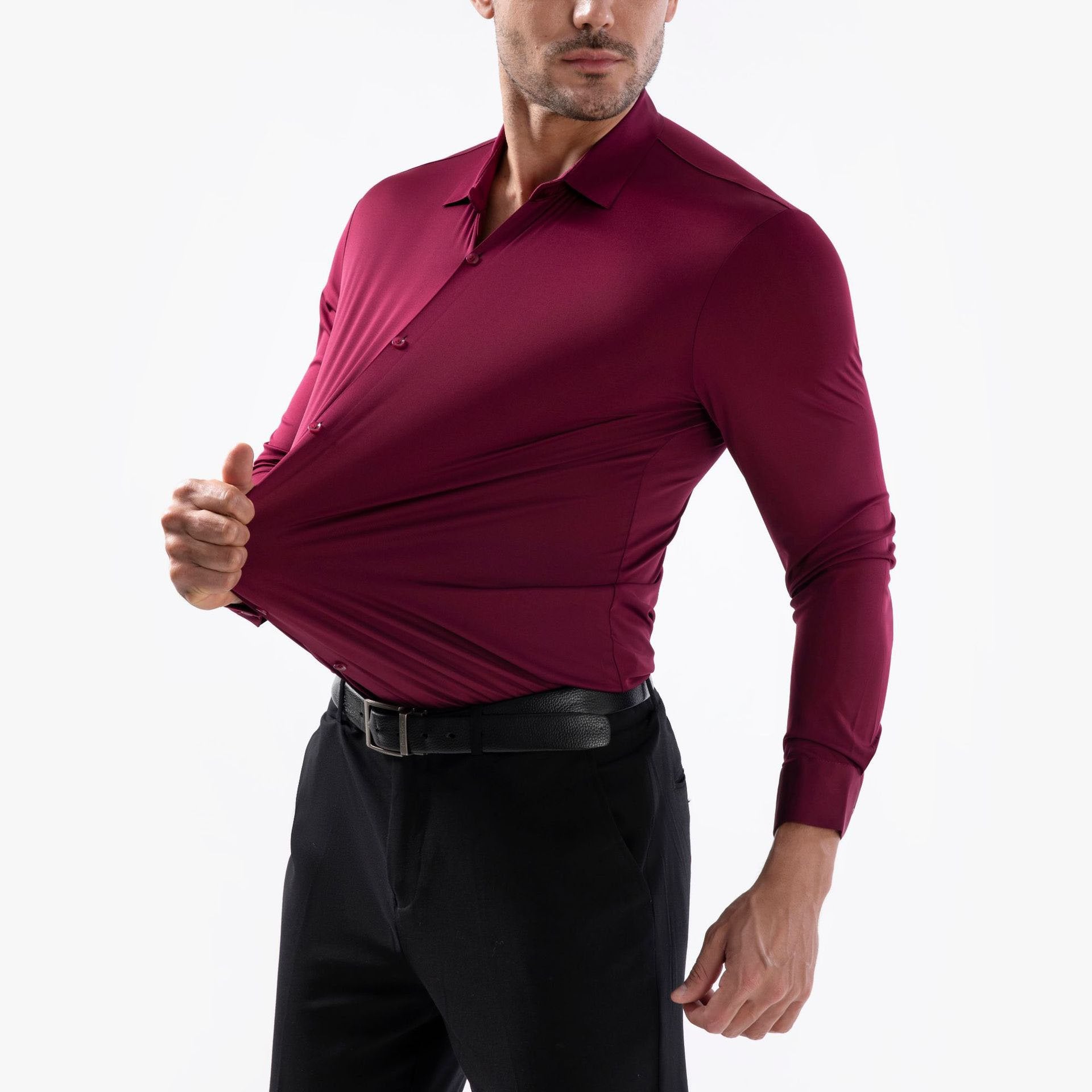 Men’s Slim Fit Stretch Wrinkle-free Shirt 🔥Buy 2 Free Shipping