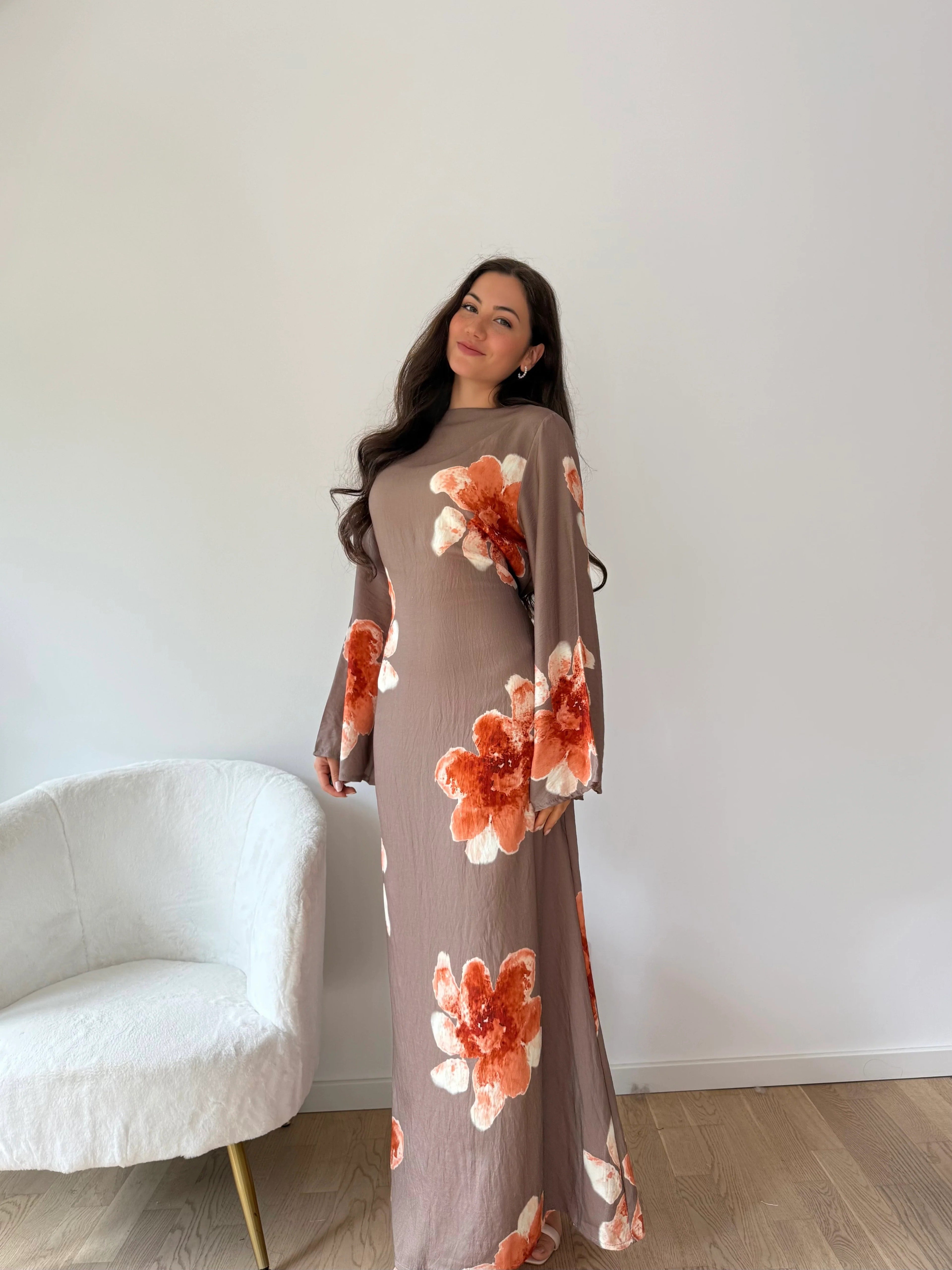 Almost Gone! Ankle-Length Floral Maxi Dress(BUY 2 FREE SHIPPING)