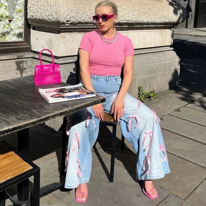 The Final Bow Down Wide Leg Jeans