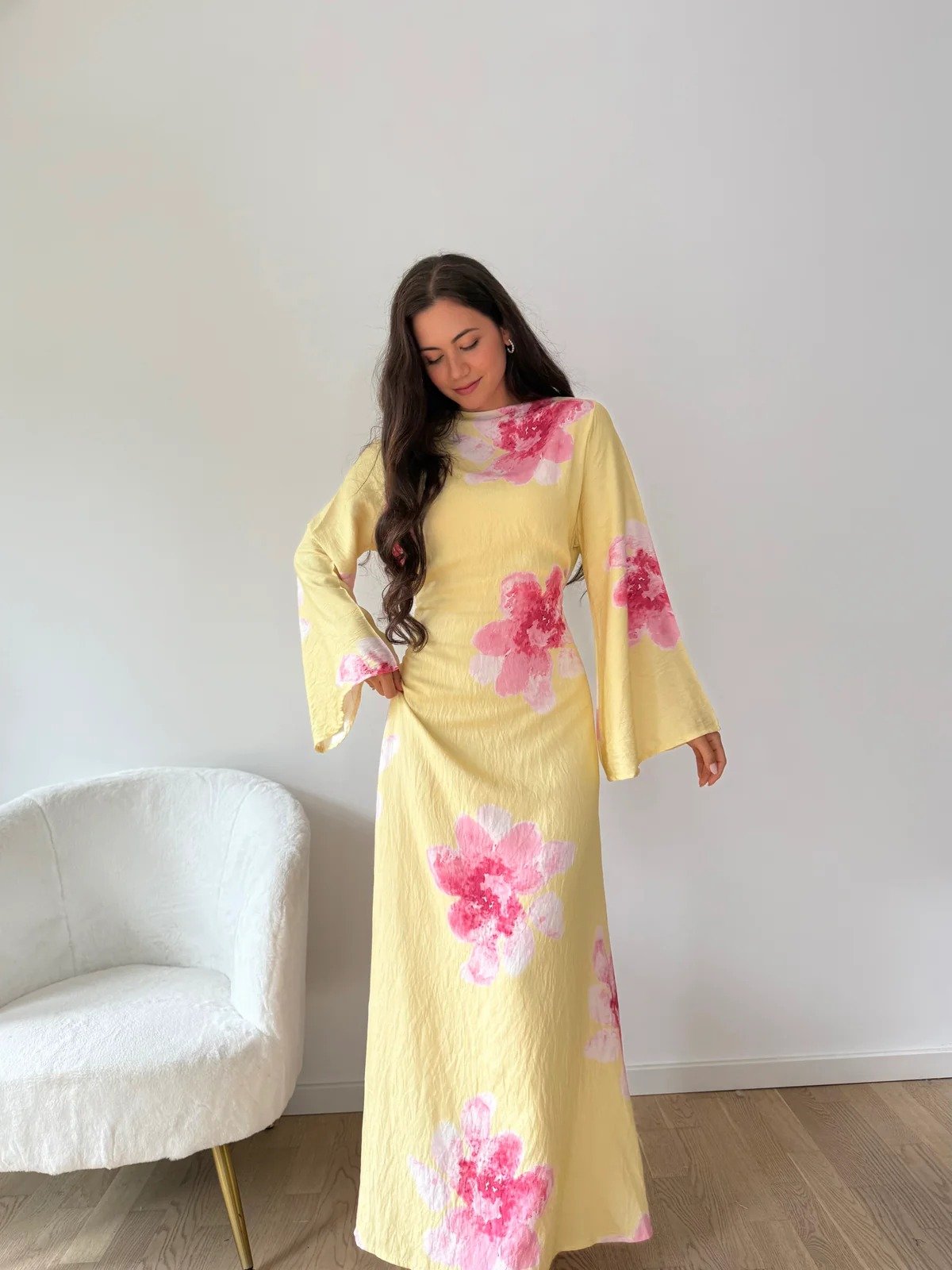 Almost Gone! Ankle-Length Floral Maxi Dress(BUY 2 FREE SHIPPING)