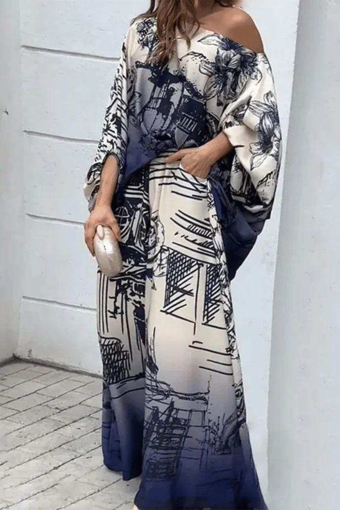 Fashion Printed Loose Two-piece Set
