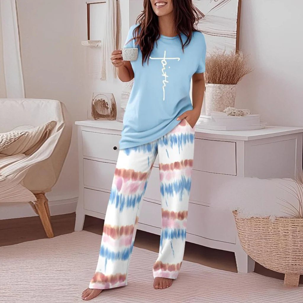 2-Piece Floral Ombre Set