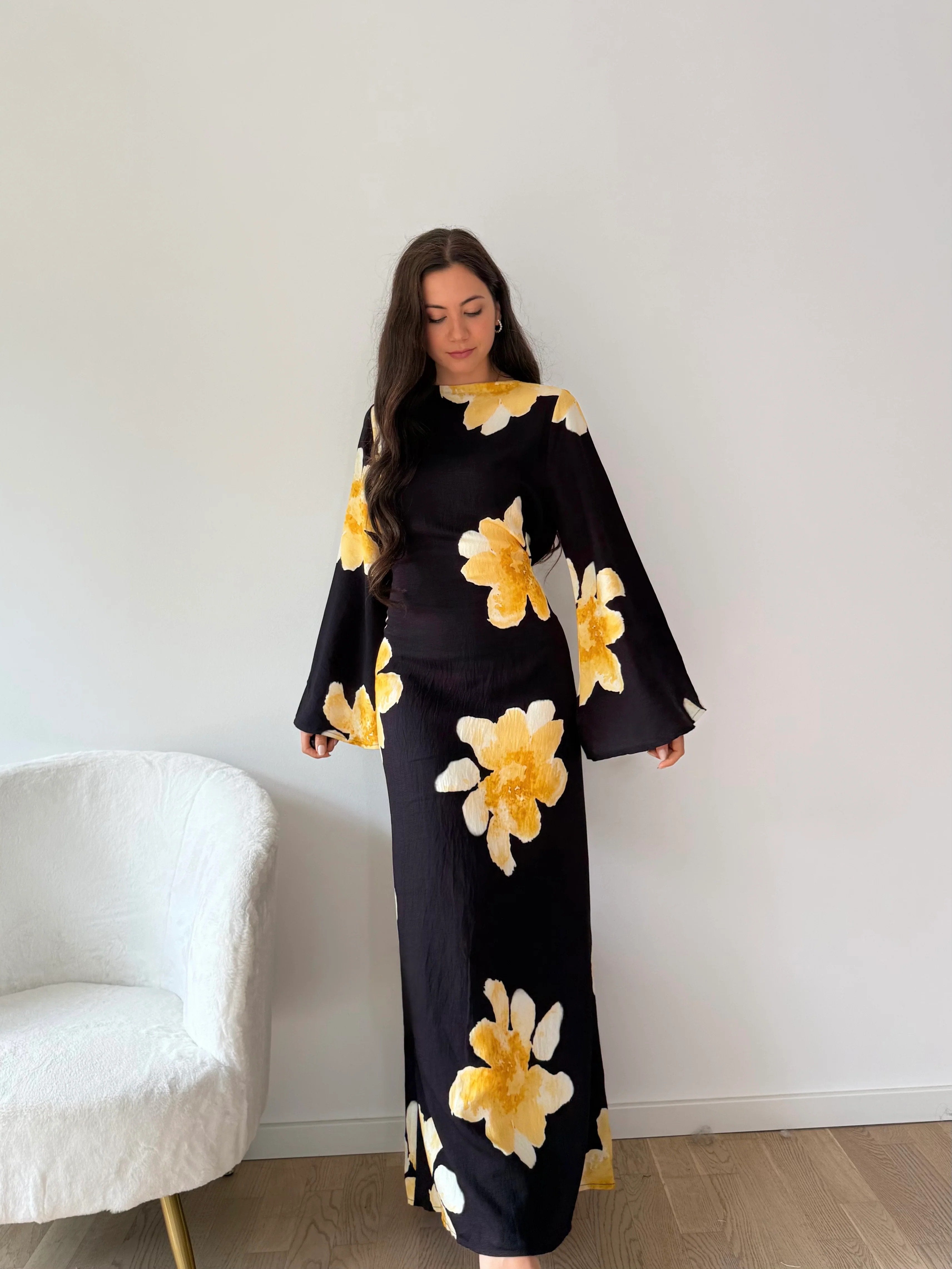 Almost Gone! Ankle-Length Floral Maxi Dress(BUY 2 FREE SHIPPING)