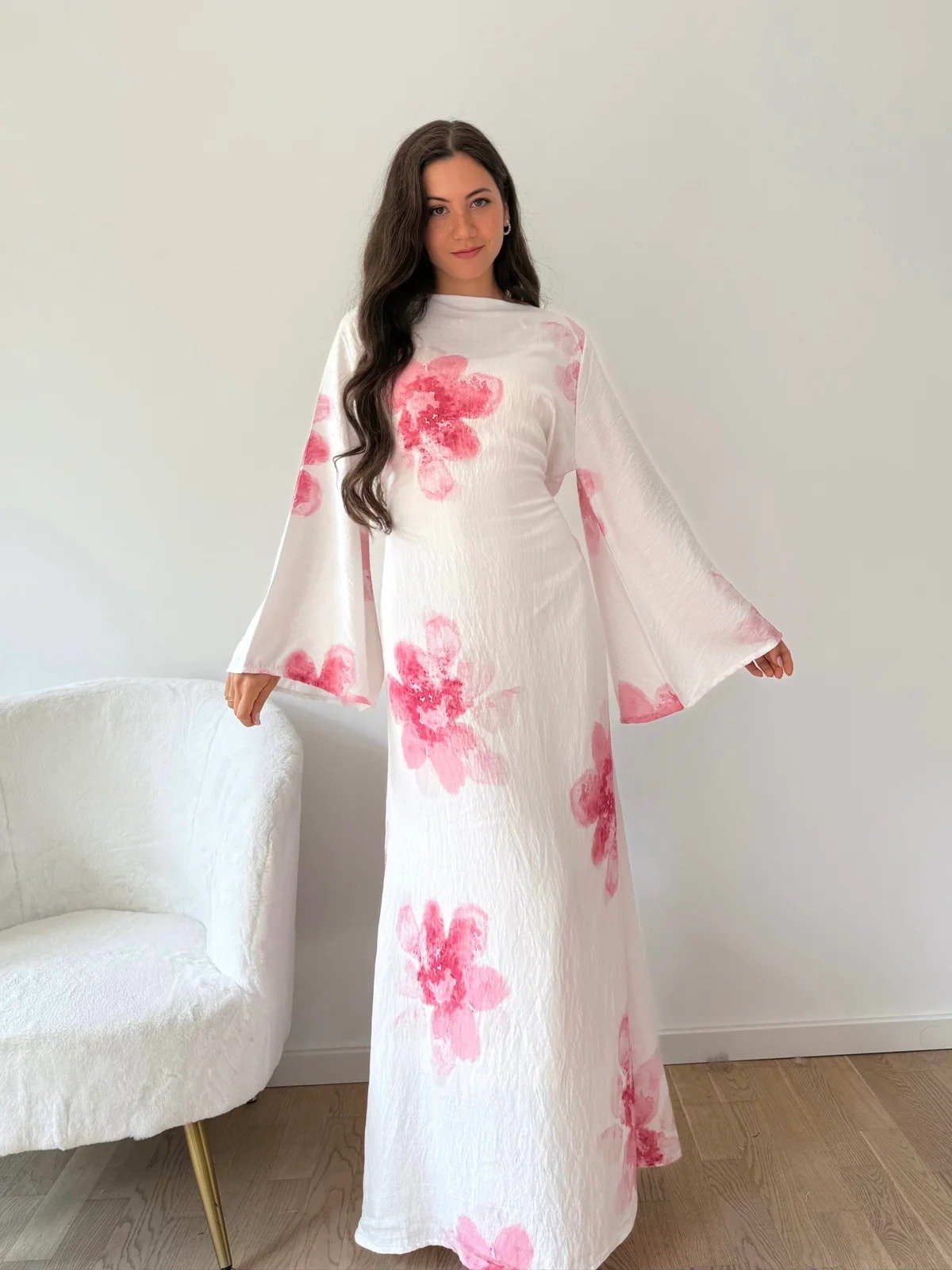 Almost Gone! Ankle-Length Floral Maxi Dress(BUY 2 FREE SHIPPING)