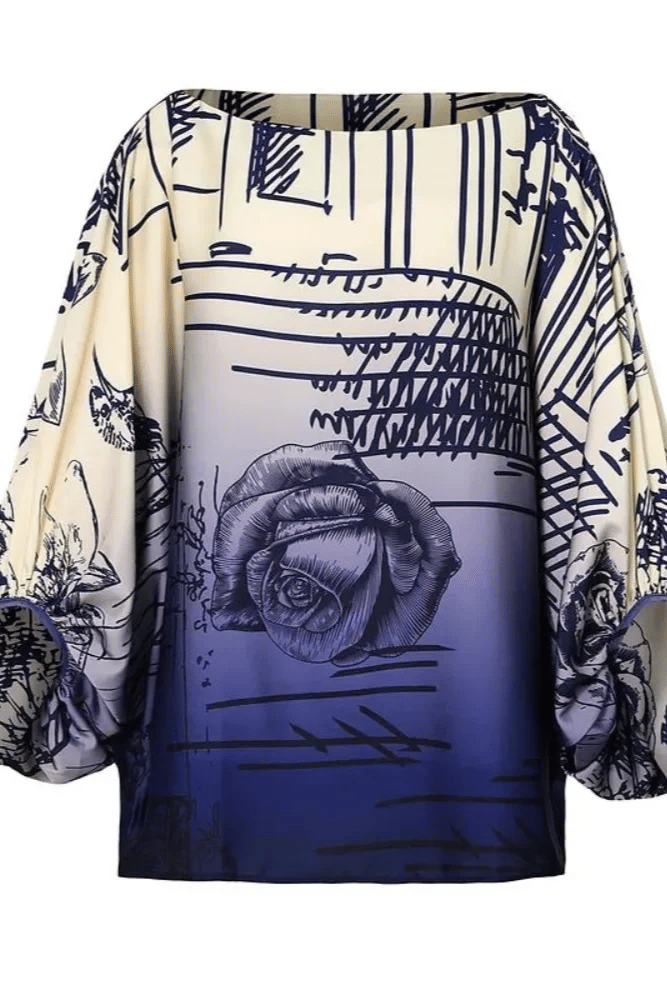Fashion Printed Loose Two-piece Set