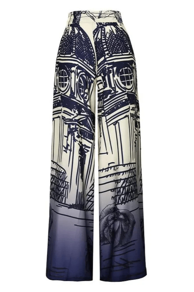 Fashion Printed Loose Two-piece Set
