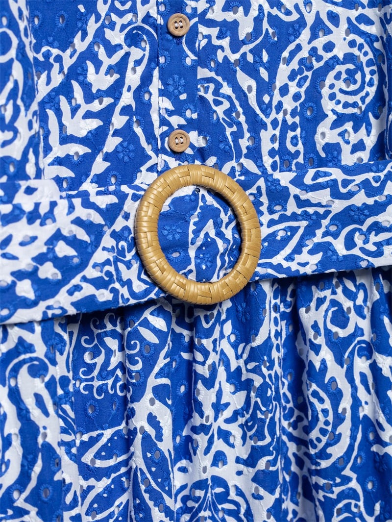 CHARLOTTE | Boho Belted Mini Dress