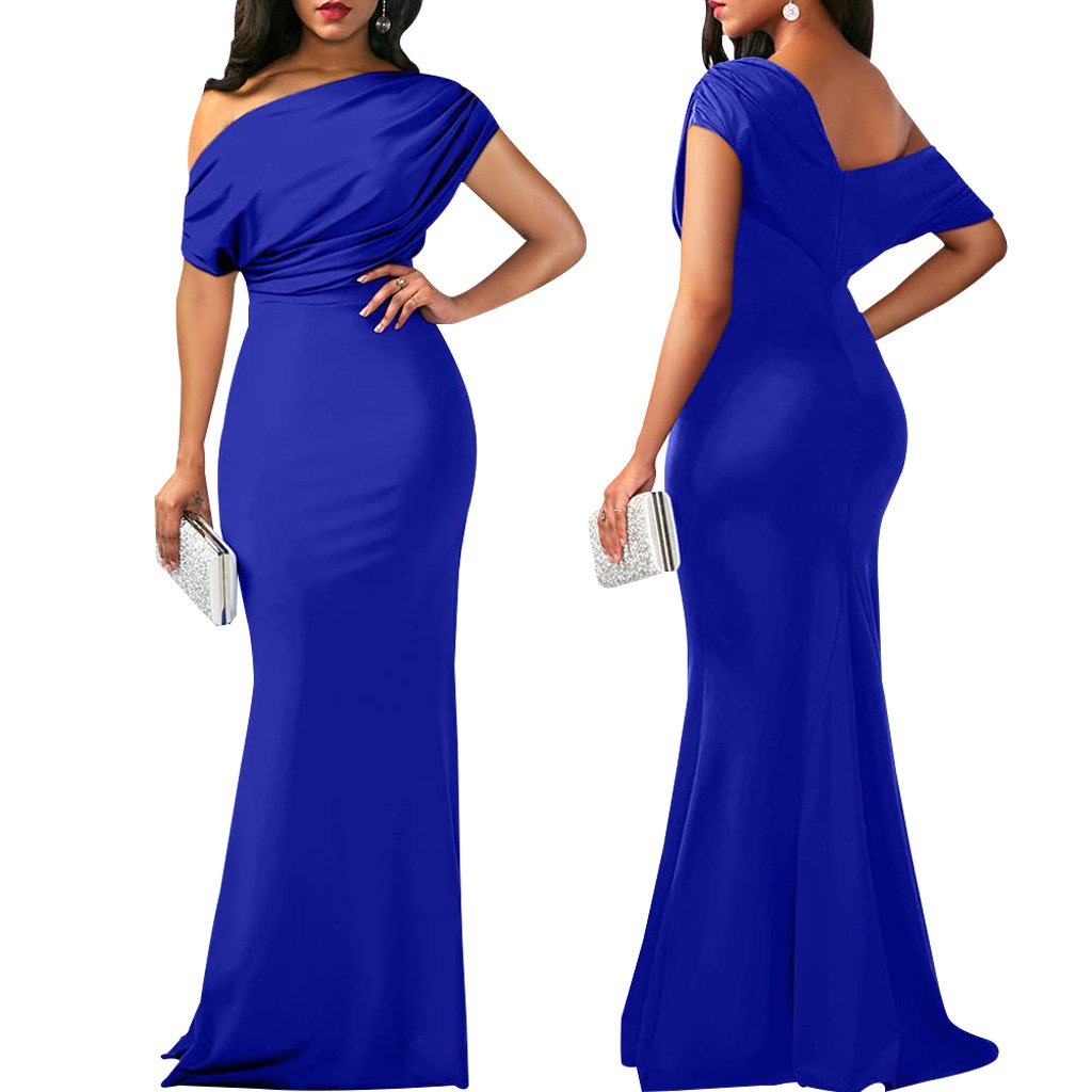2025 New Women's Elegant Sleeveless Off-Shoulder Bodycon Evening Dress