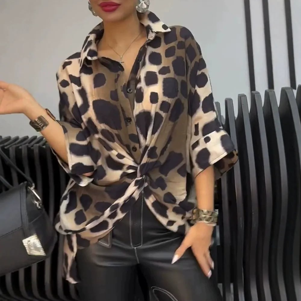 Leopard Print Loose Shirt