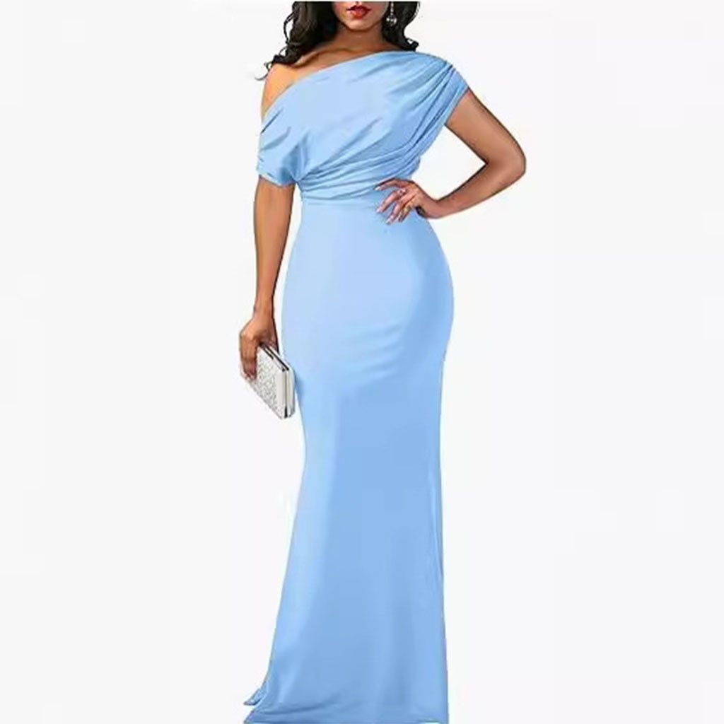 2025 New Women's Elegant Sleeveless Off-Shoulder Bodycon Evening Dress