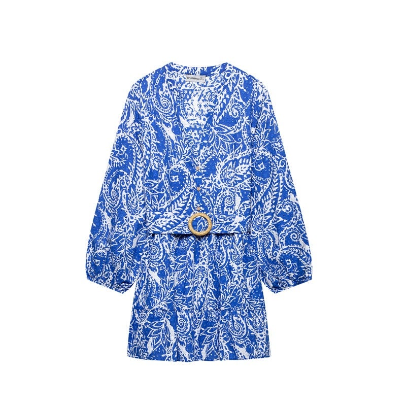 CHARLOTTE | Boho Belted Mini Dress