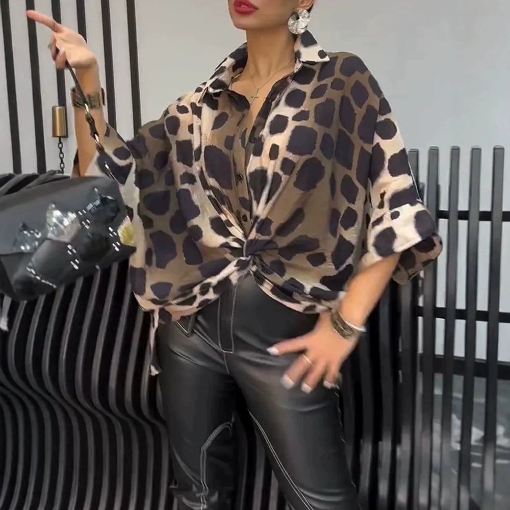 Leopard Print Loose Shirt