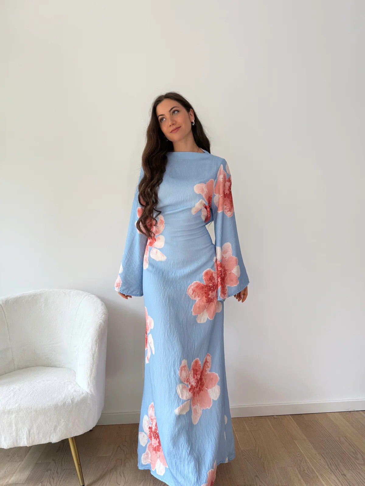 Almost Gone! Ankle-Length Floral Maxi Dress(BUY 2 FREE SHIPPING)