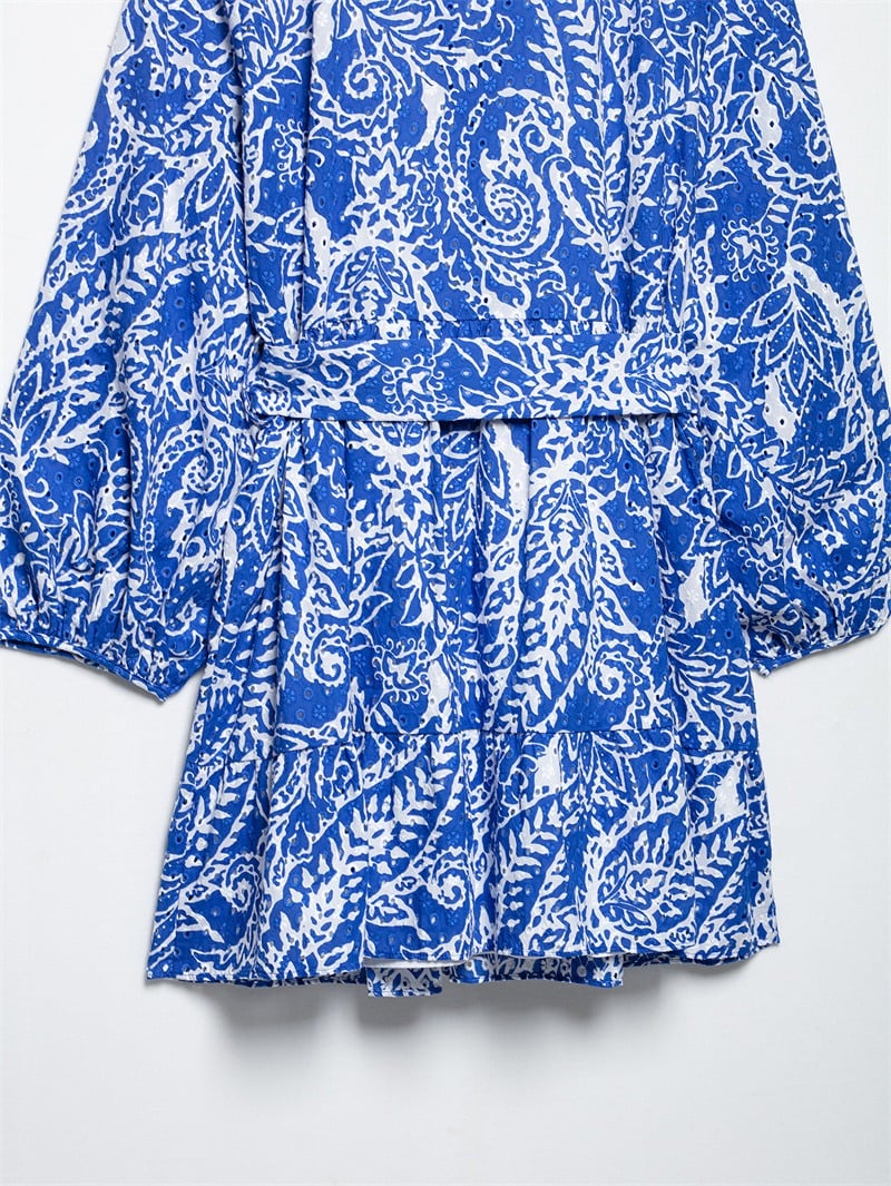 CHARLOTTE | Boho Belted Mini Dress