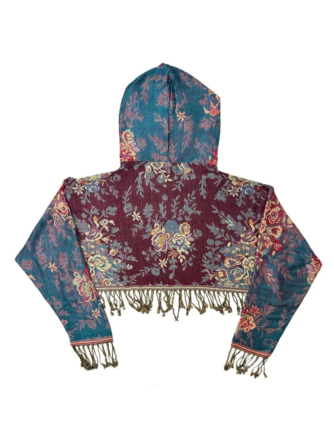 Cashmere Pashmina Cropped Hoodie(FREE SHIPPING)
