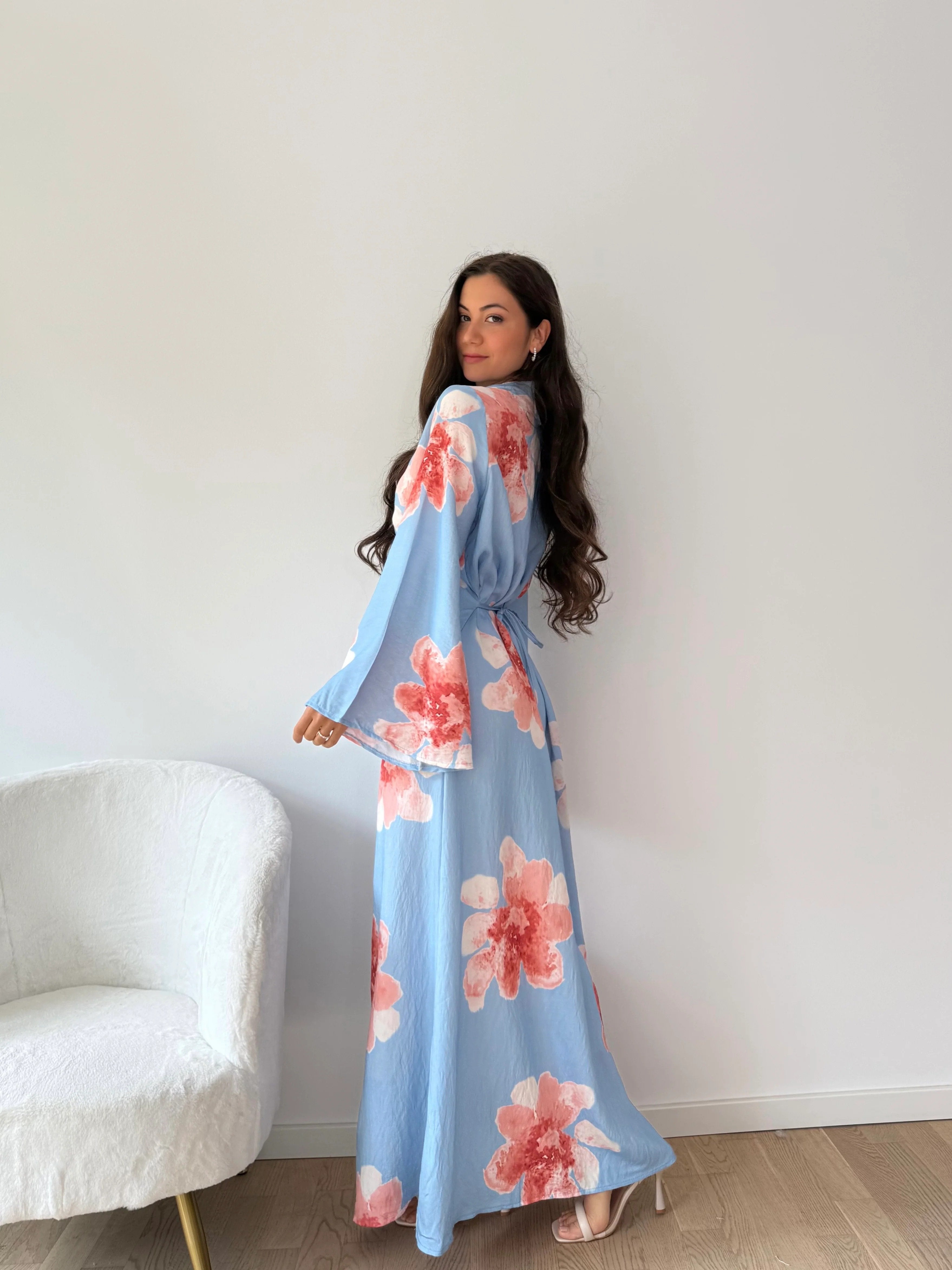 Almost Gone! Ankle-Length Floral Maxi Dress(BUY 2 FREE SHIPPING)