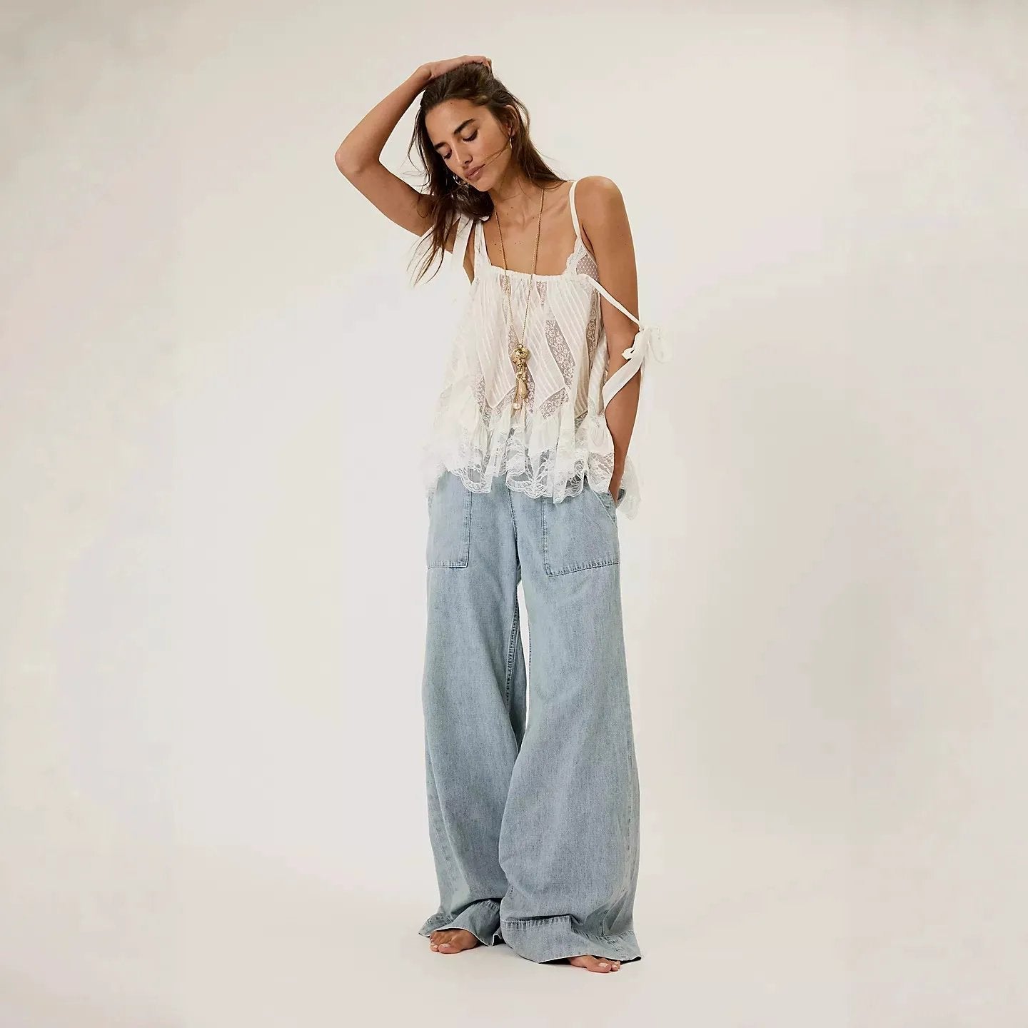 Breezy Denim Pull-On Jeans (Buy 2 Free Shipping)