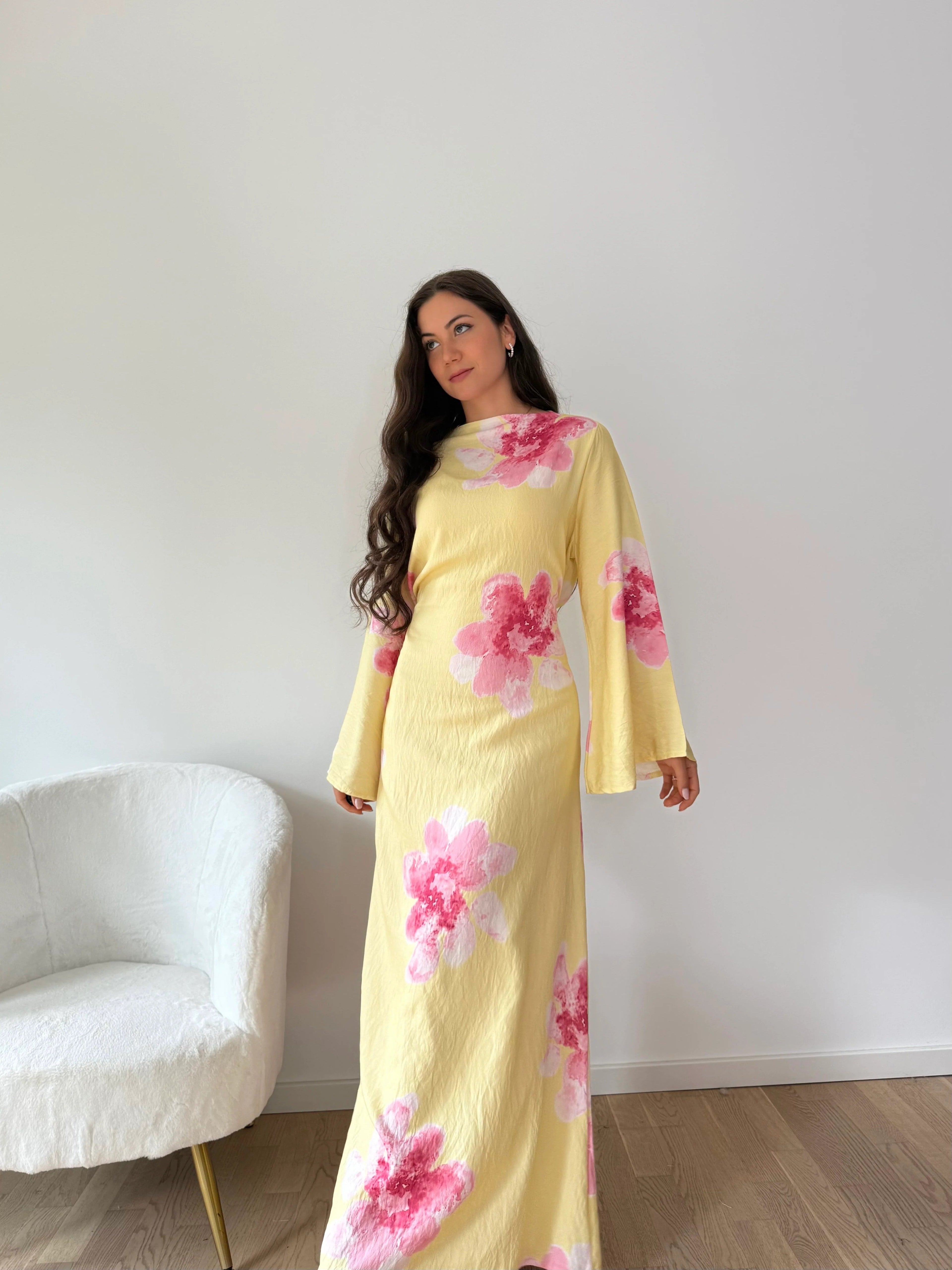 Almost Gone! Ankle-Length Floral Maxi Dress(BUY 2 FREE SHIPPING)